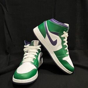 Nike Air Jordan Retro 1 Mid Incredible Hulk GS Sz 7Y/Women’s Sz 8.5